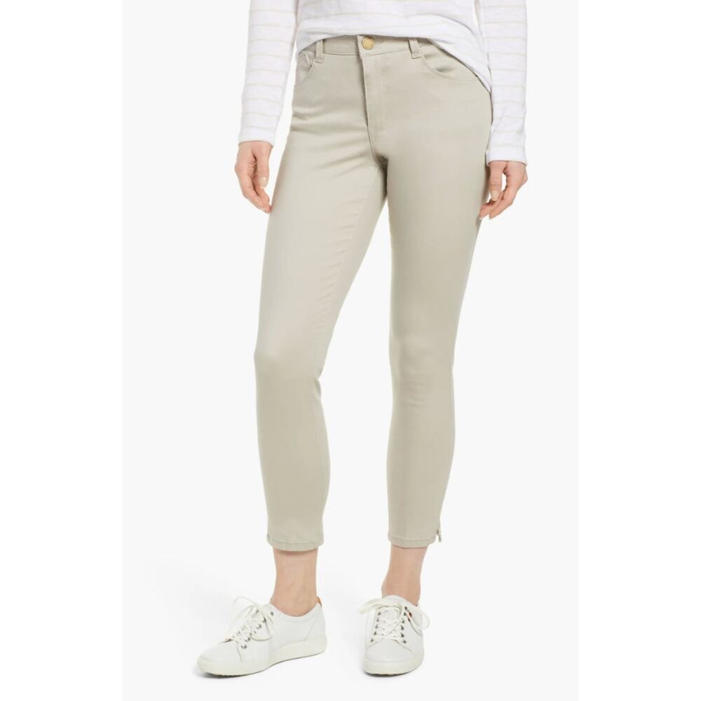 Nordstrom Wit & Wisdom Khaki 'Ab'Solution High Waist Ankle Skinny Pants Size 0